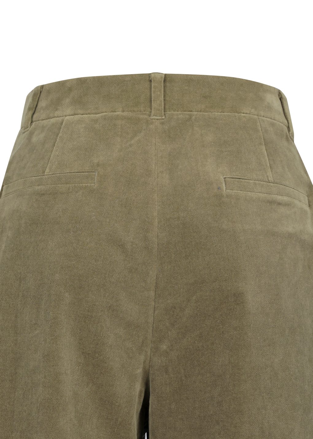 velvet shirring pants, khaki