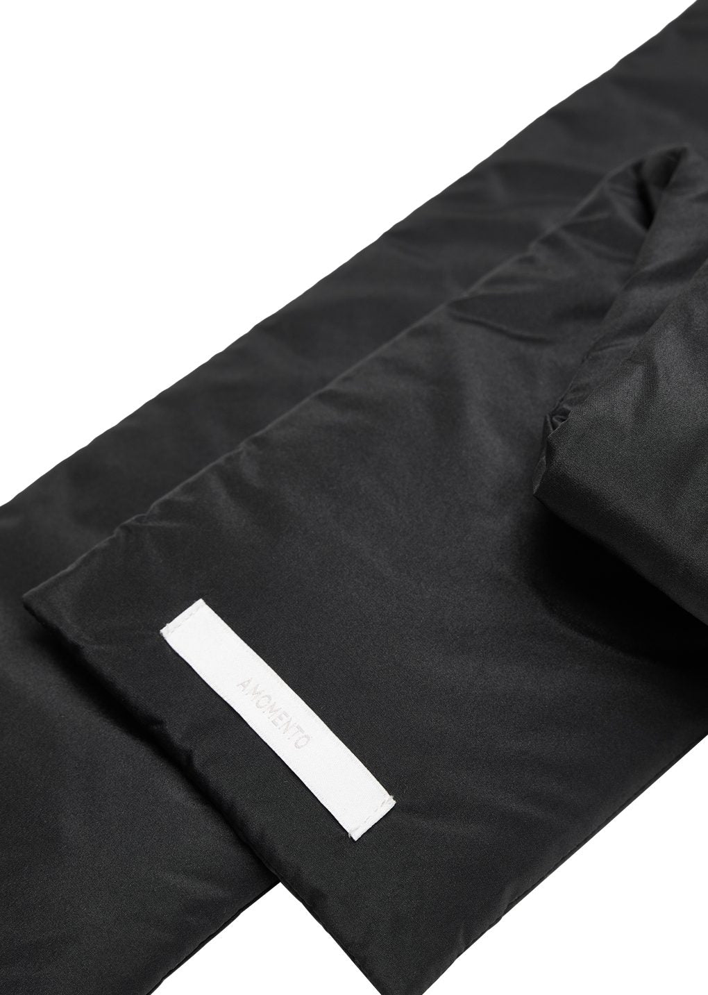 silk taffeta belt scarf, black