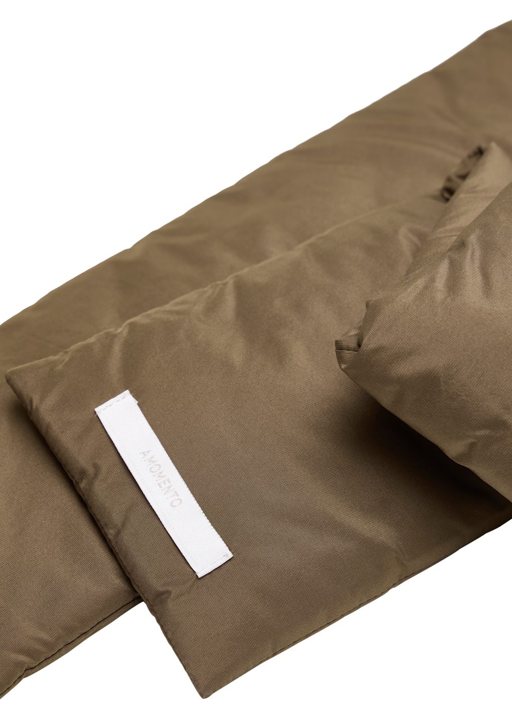 silk taffeta belt scarf, khaki