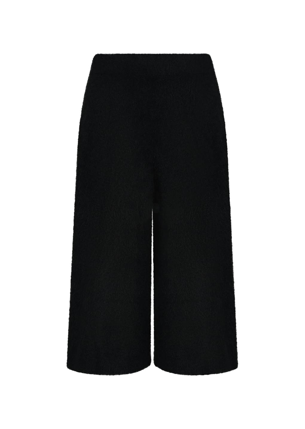 hairy culotte pants, black