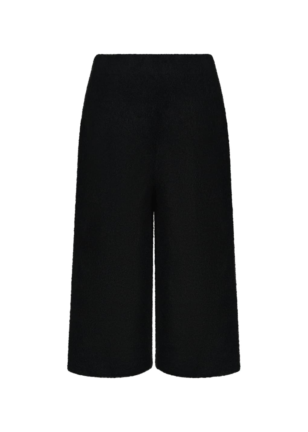 hairy culotte pants, black