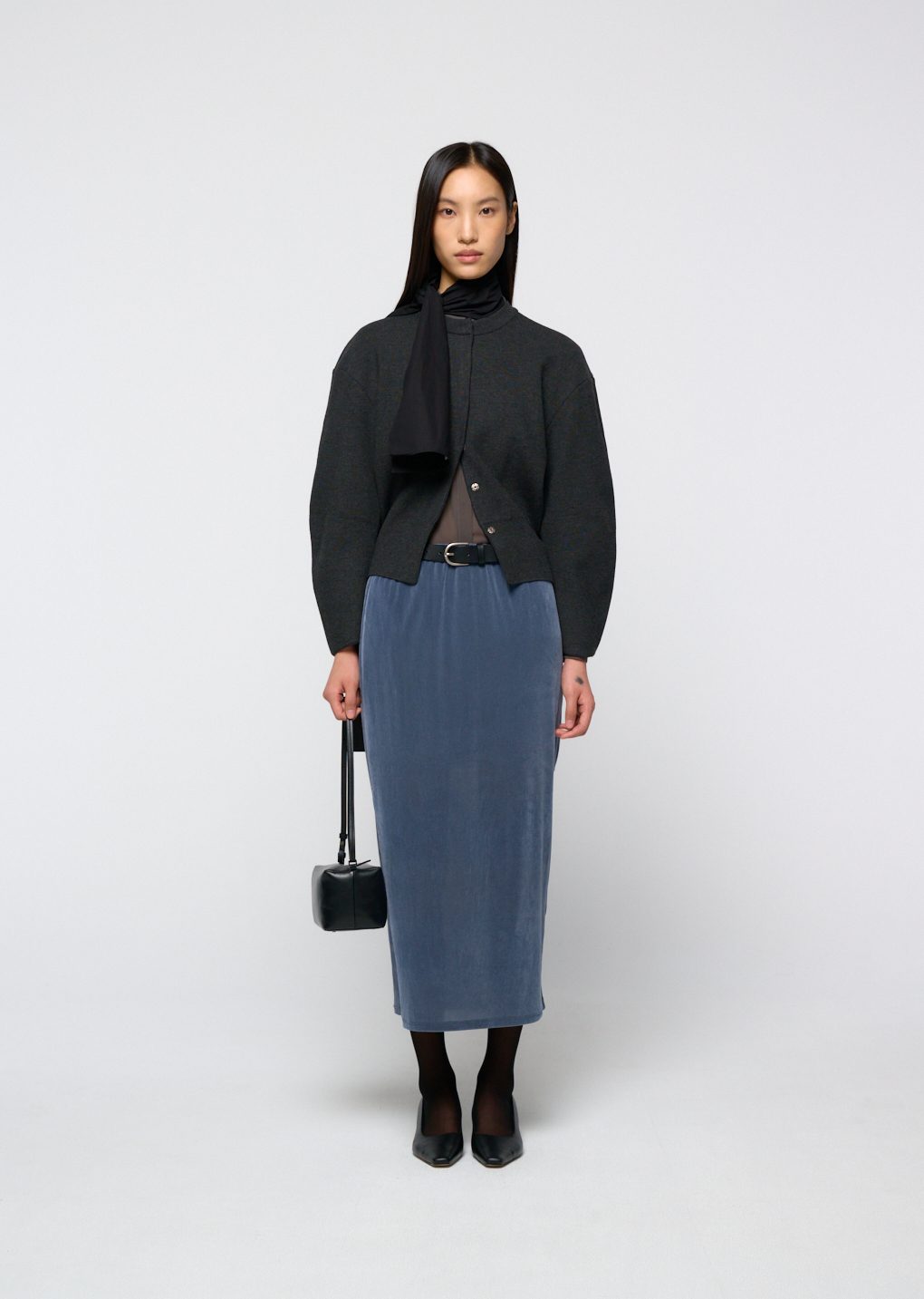 cotton scarf, black