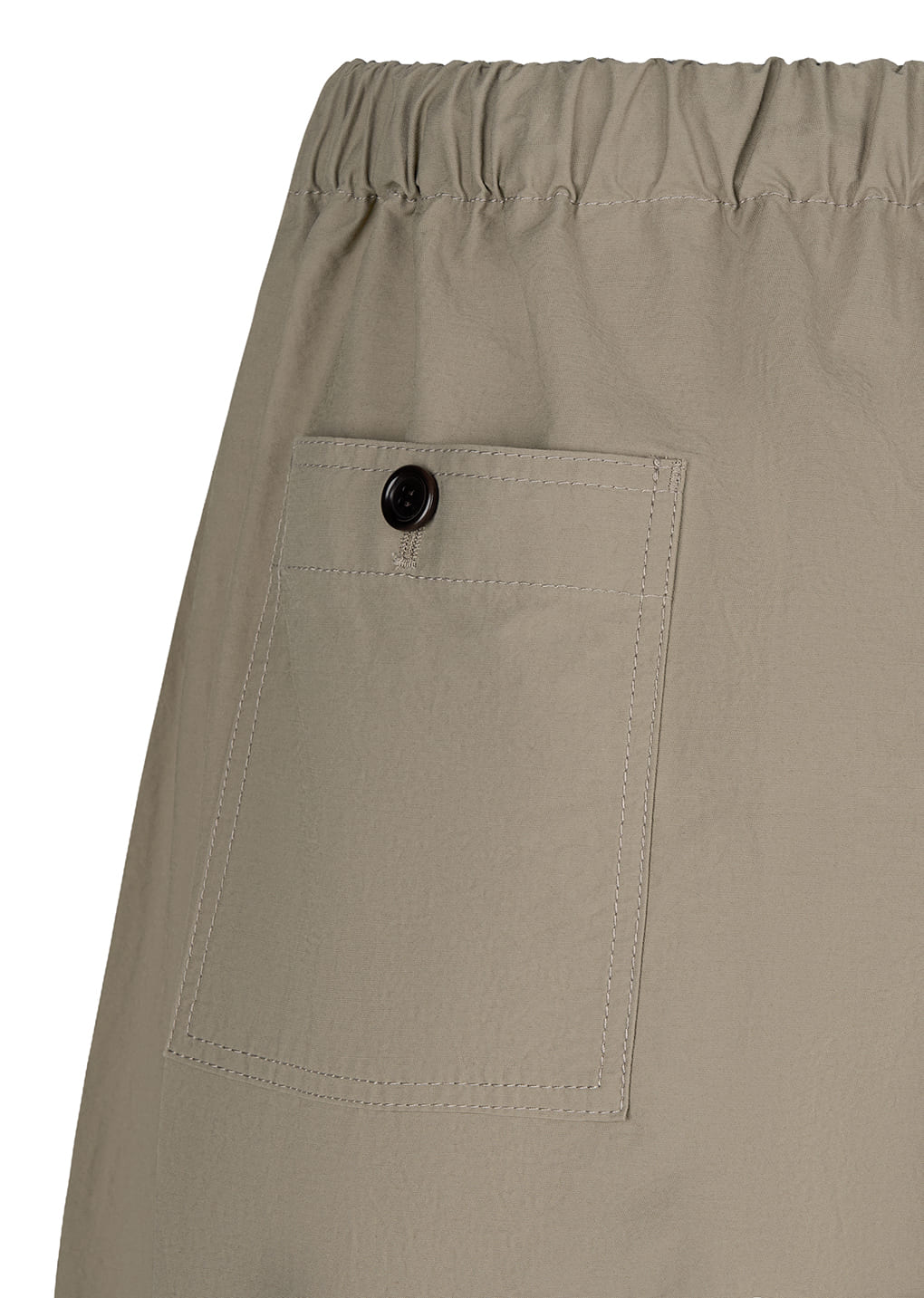 drawstring curved pants, khaki