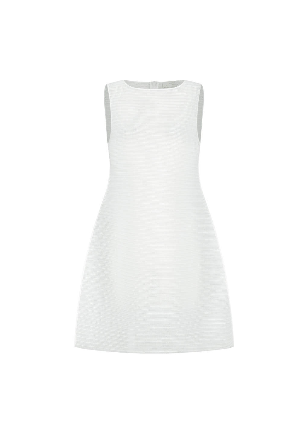 pleats hourglass mini dress, white