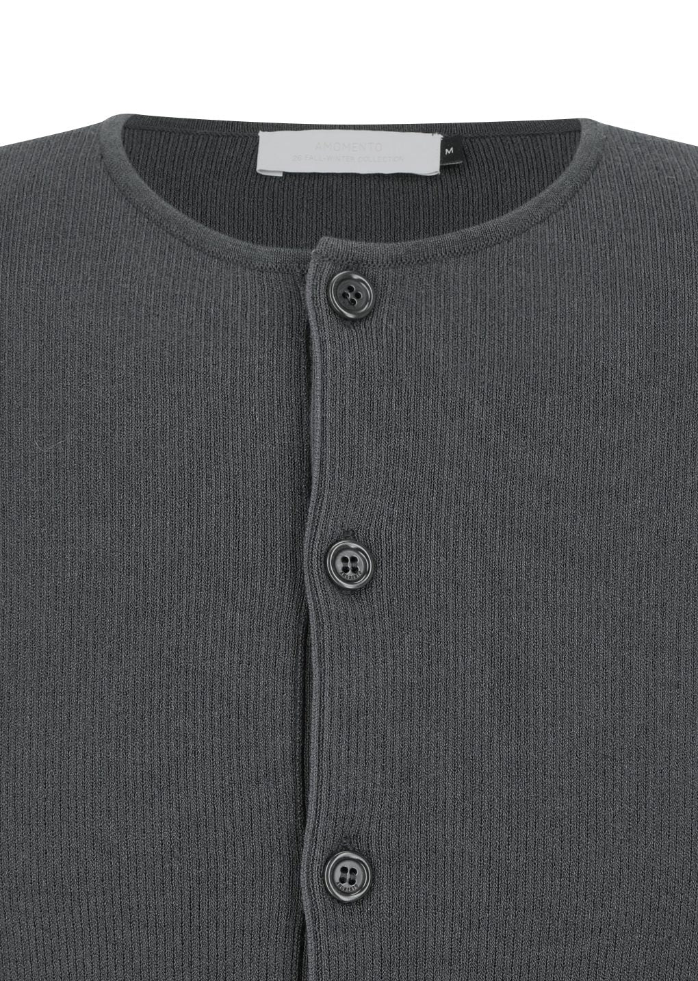 stripe button up cardigan, charcoal
