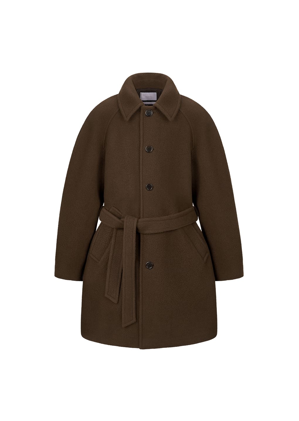 men's raglan coat, brown