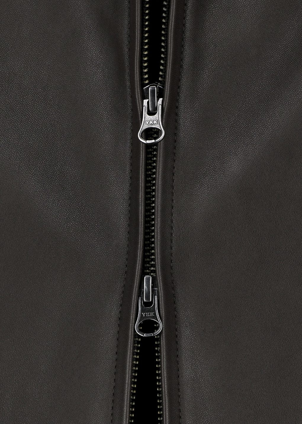 lambskin leather blouson, brown