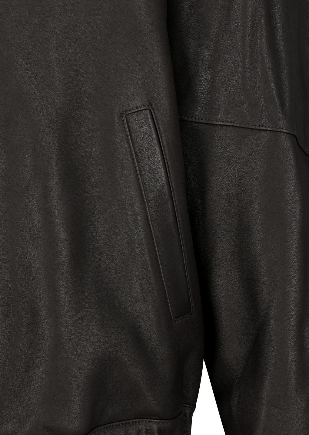 lambskin leather blouson, brown