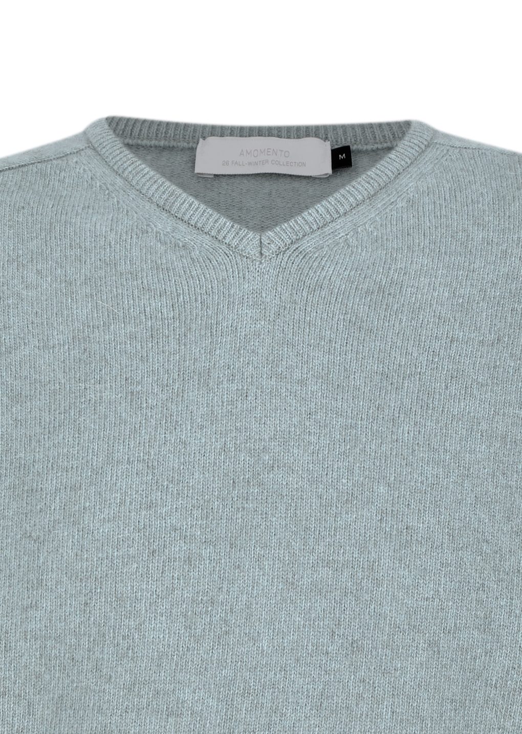 racoon v-neck knit, mint