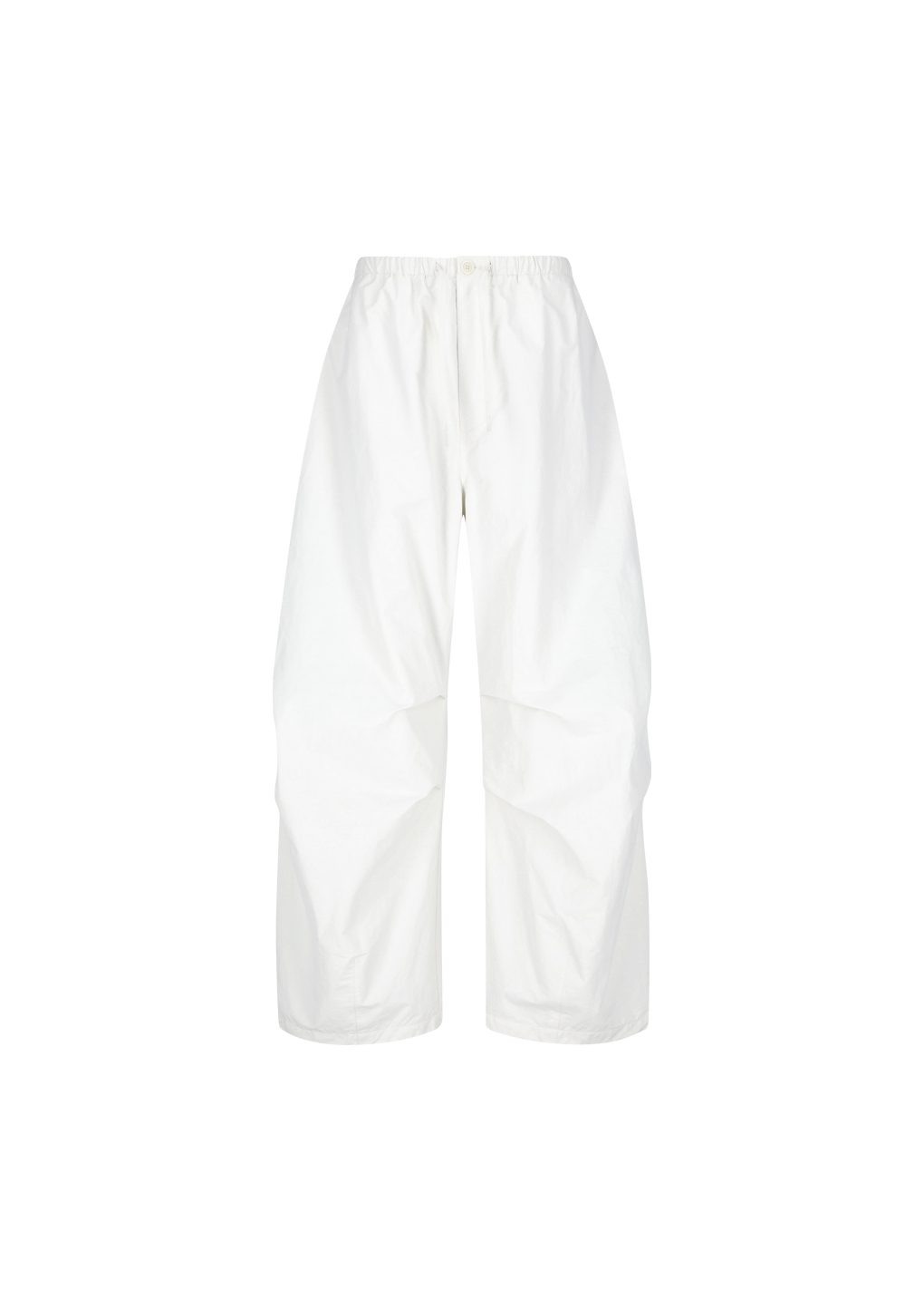 drawstring wide fatigue pants, ecru
