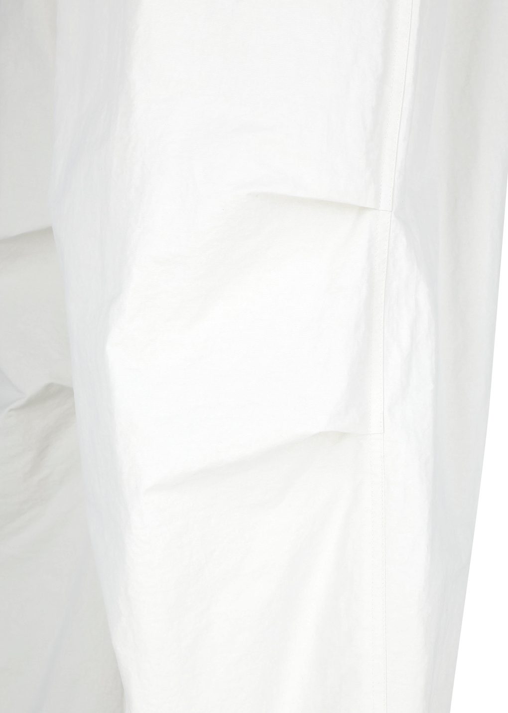 drawstring wide fatigue pants, ecru