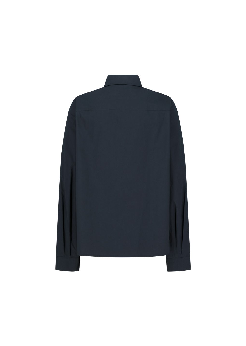 cotton silk pocket shirt, navy
