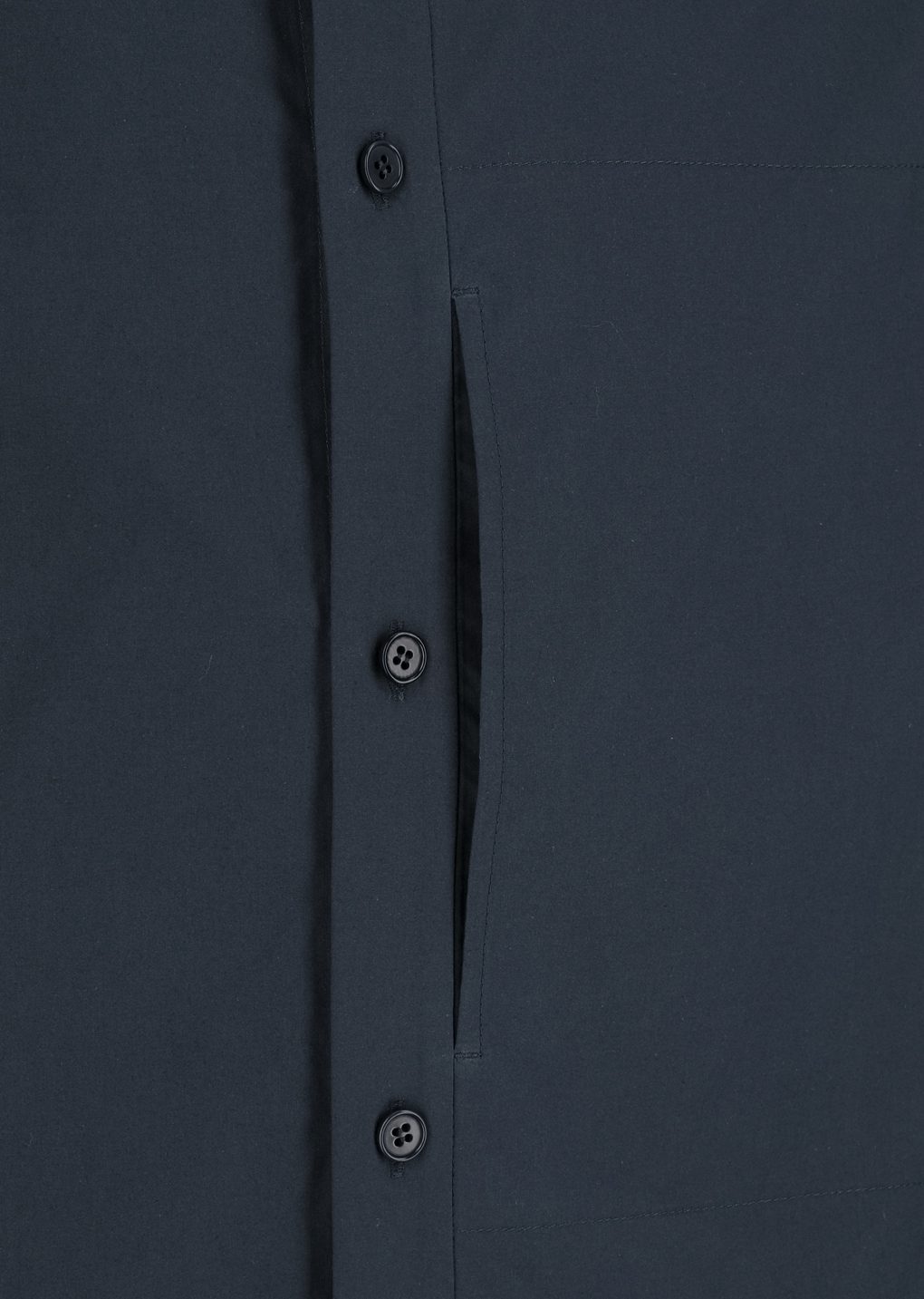 cotton silk pocket shirt, navy