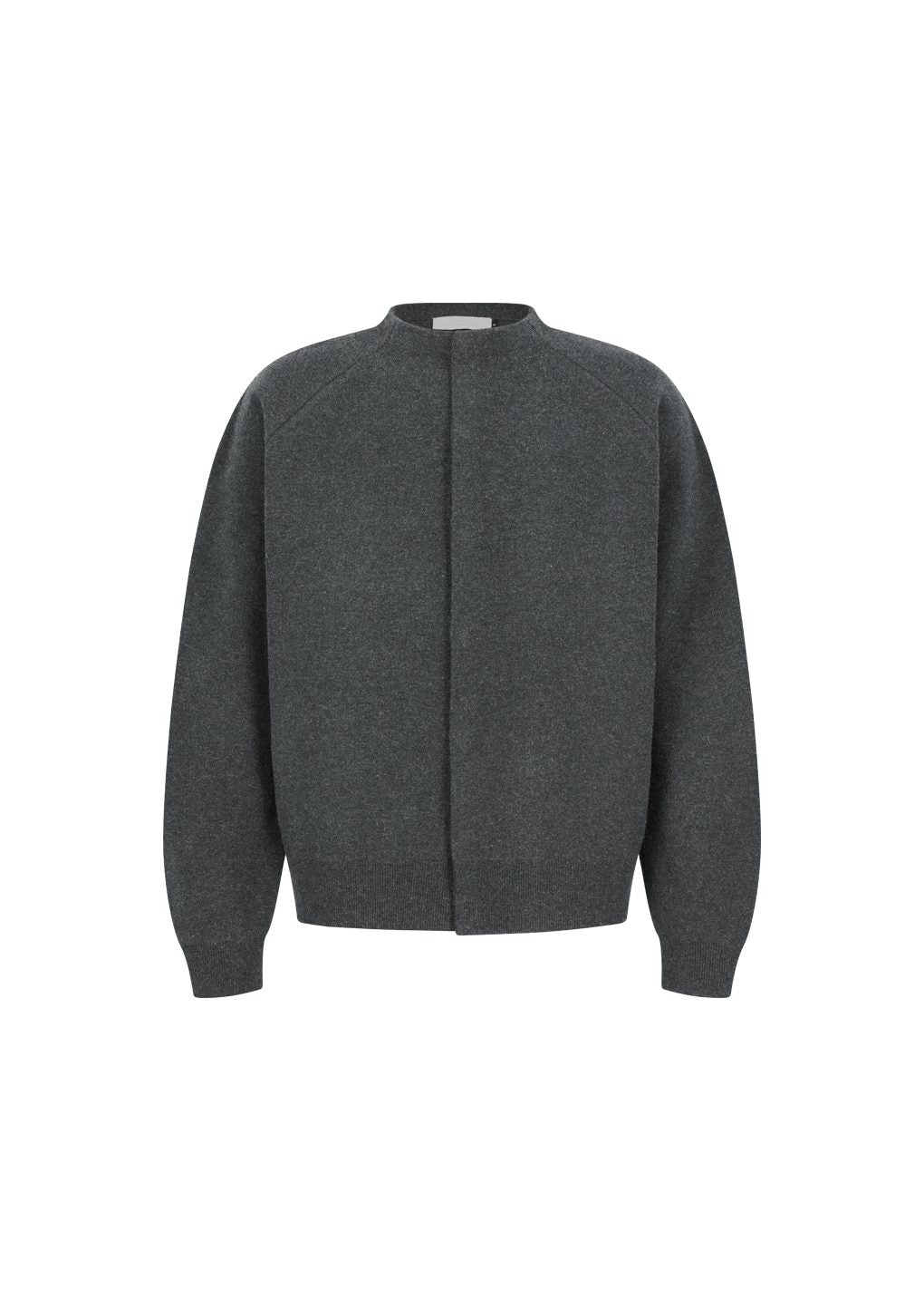 rounded sleeve cardigan, charcoal