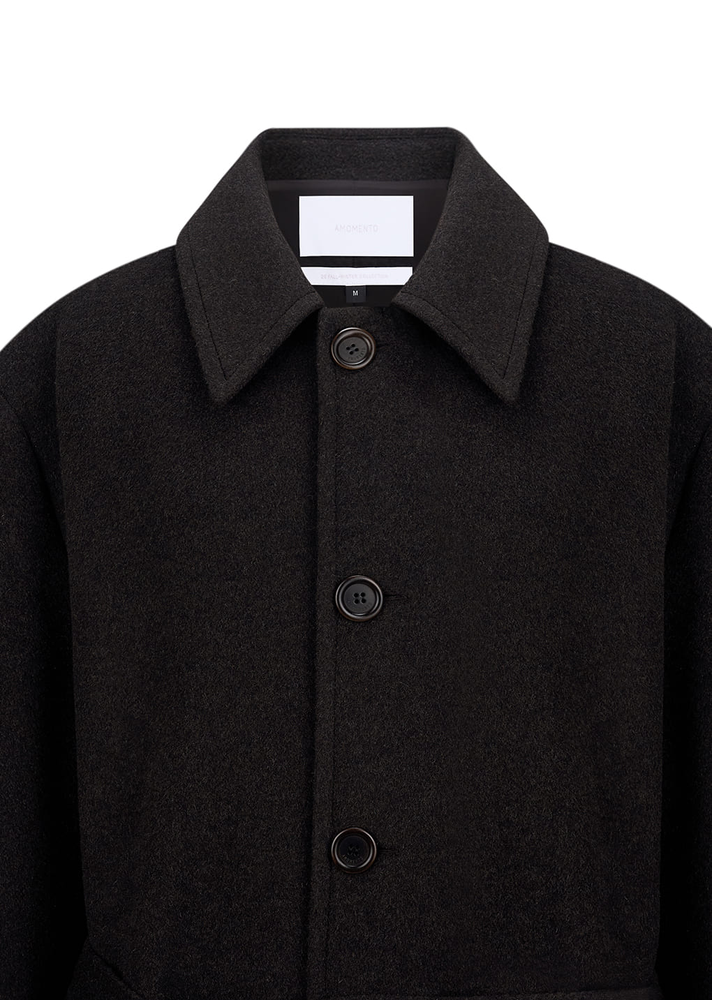 men's single breasted long coat, dark brown