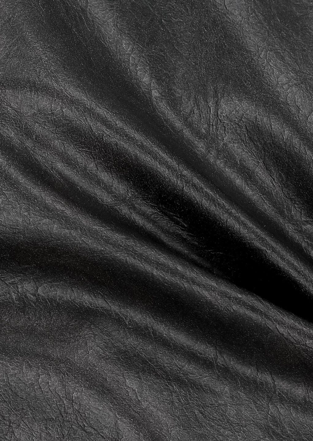 synthetic leather blouson, black
