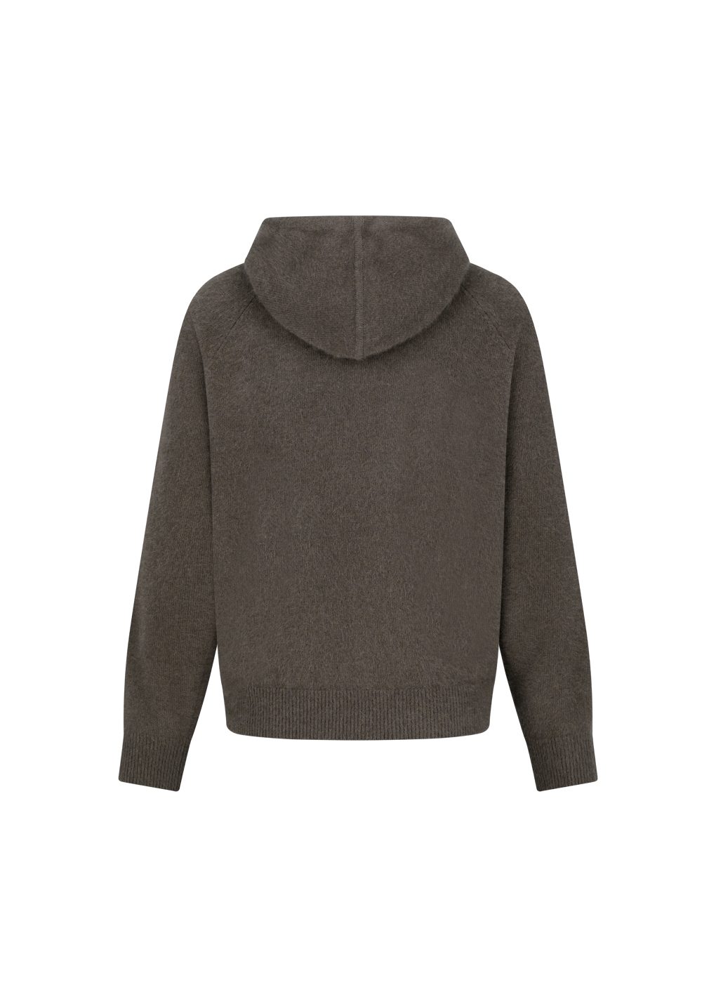 racoon hoodie knit, brown