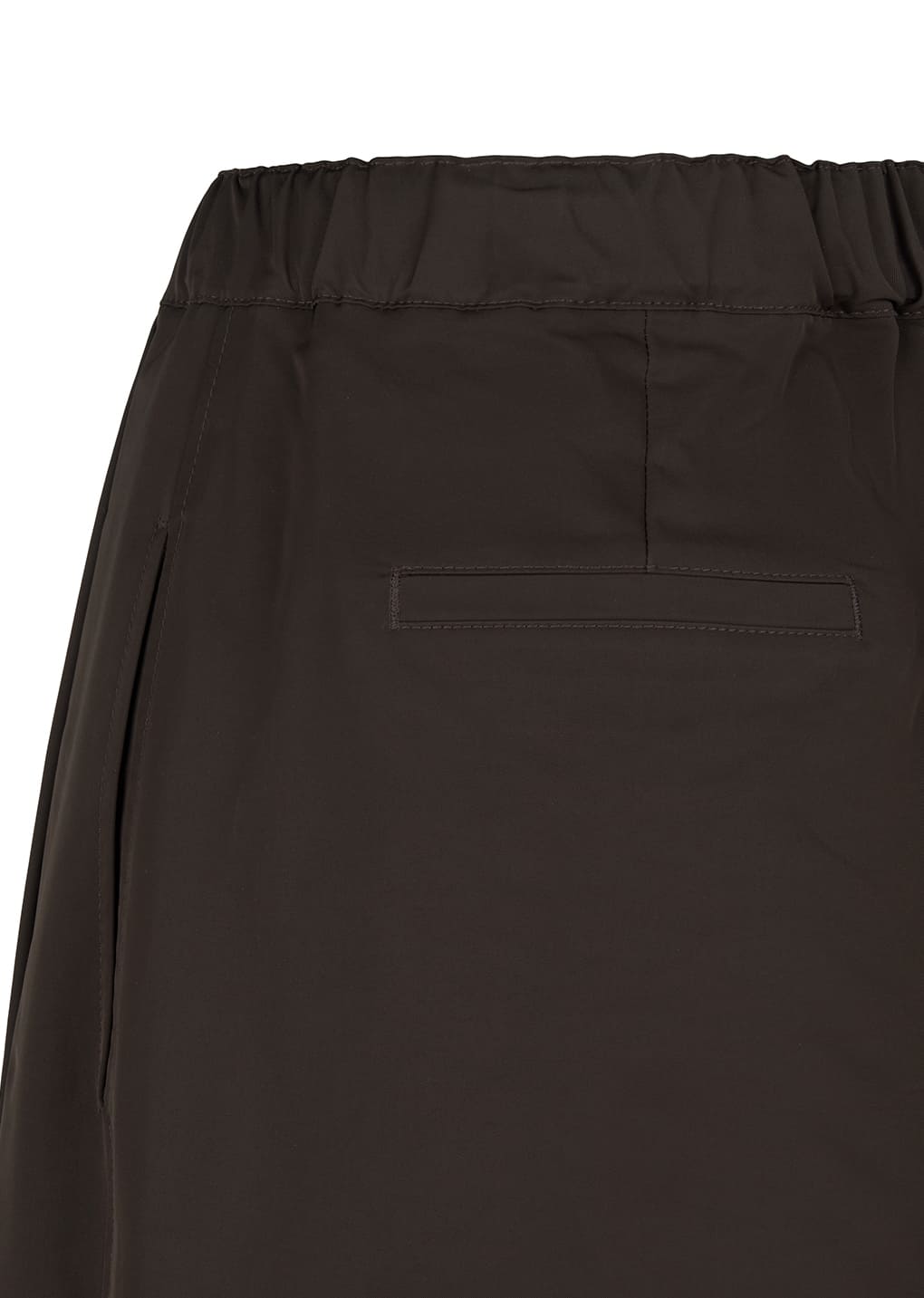 two tuck balloon pants, dark brown