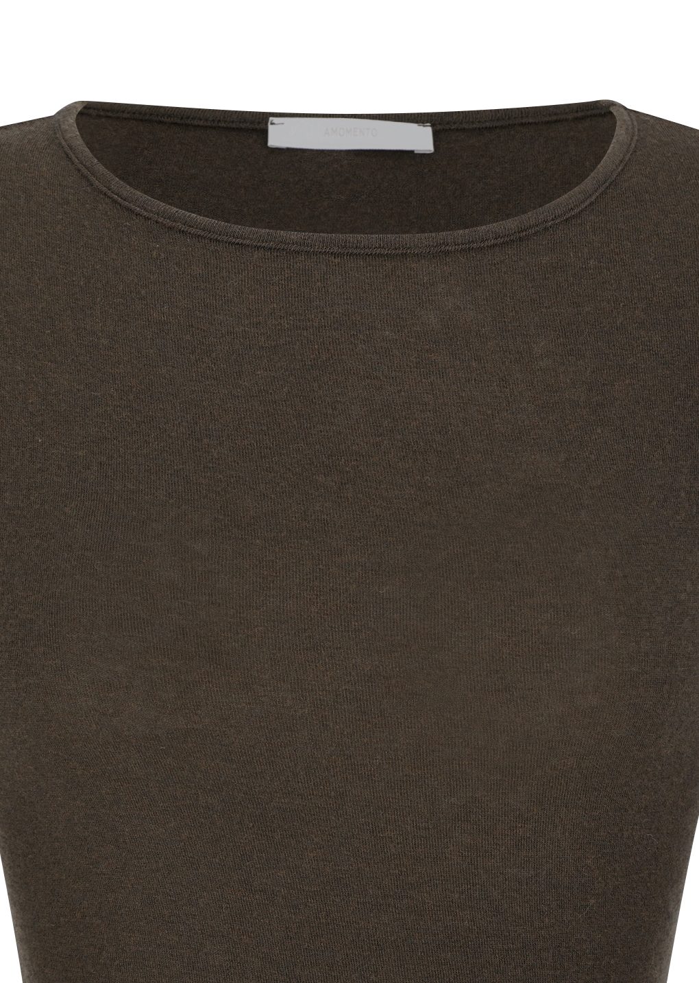 round t-shirt, brown