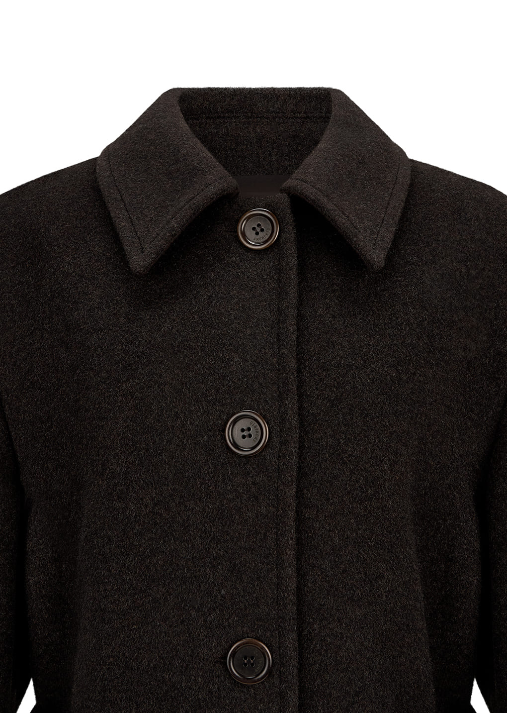 single breasted maxi long coat, dark brown