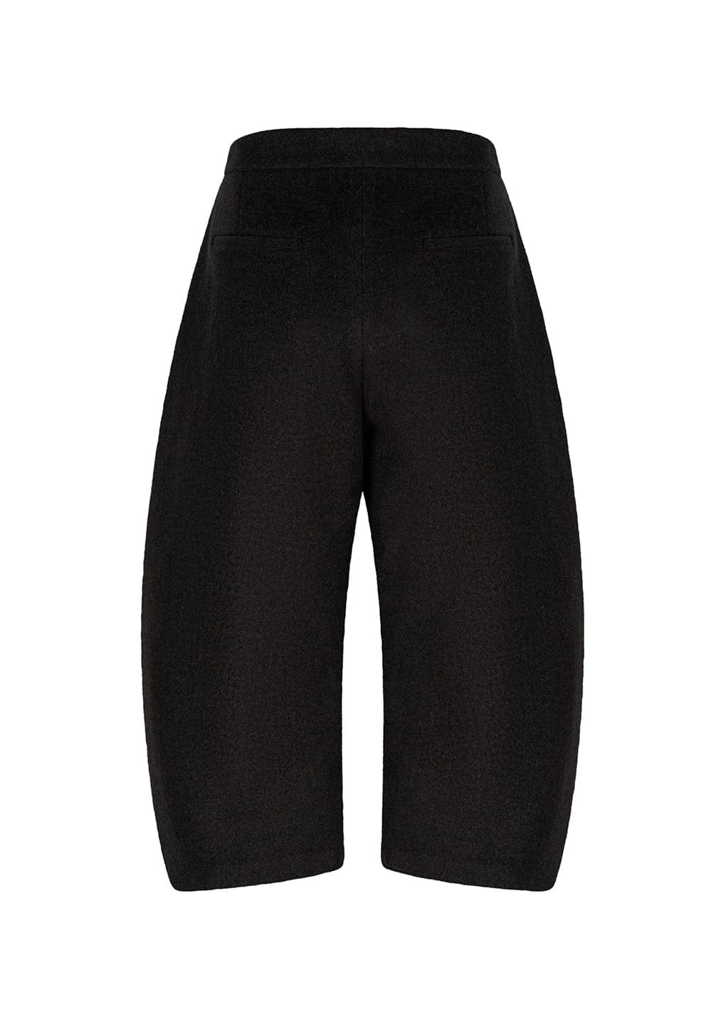 curved culotte pants, dark brown