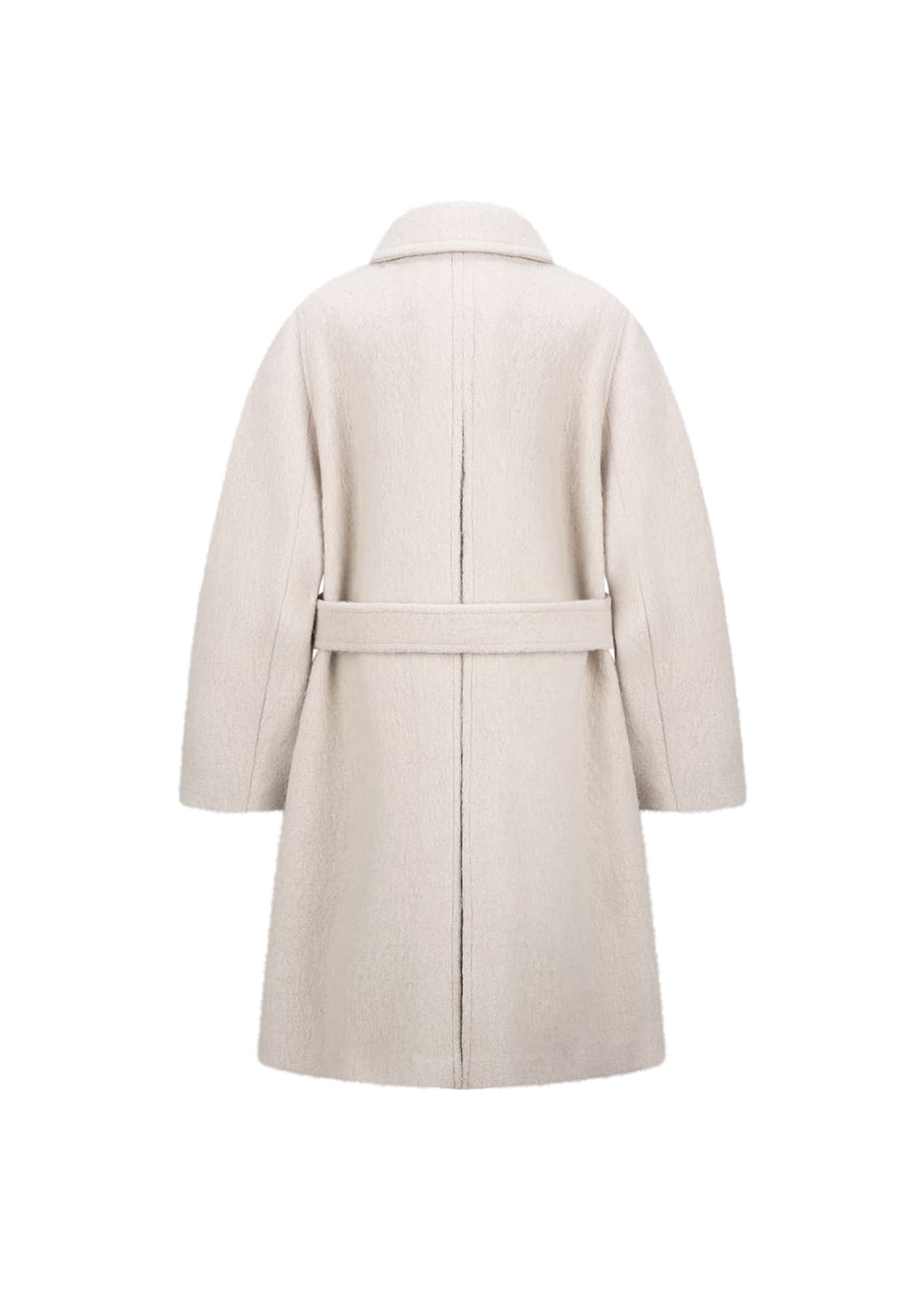 alpaca raglan coat, ivory