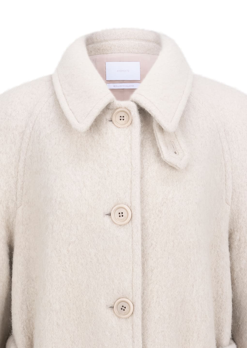alpaca raglan coat, ivory