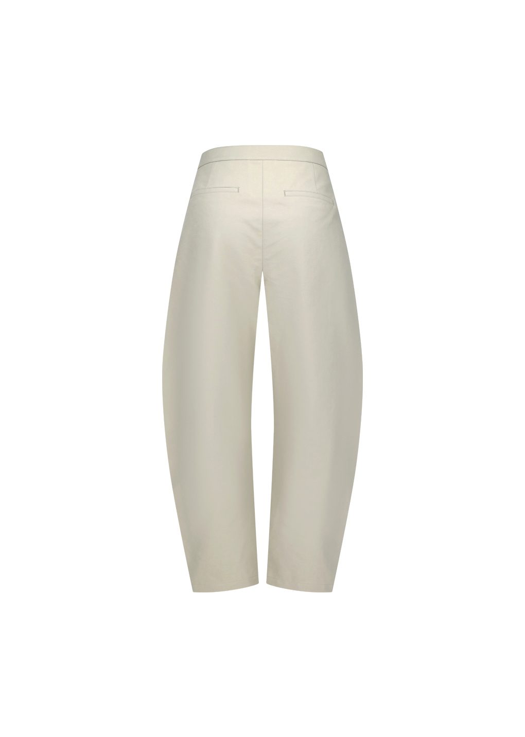 curved long pants, beige