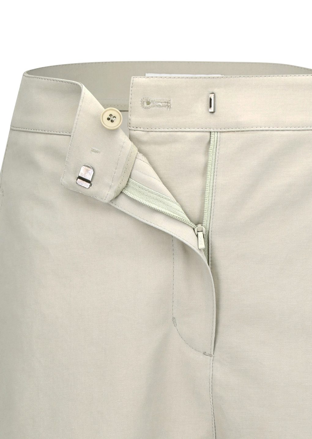 curved long pants, beige