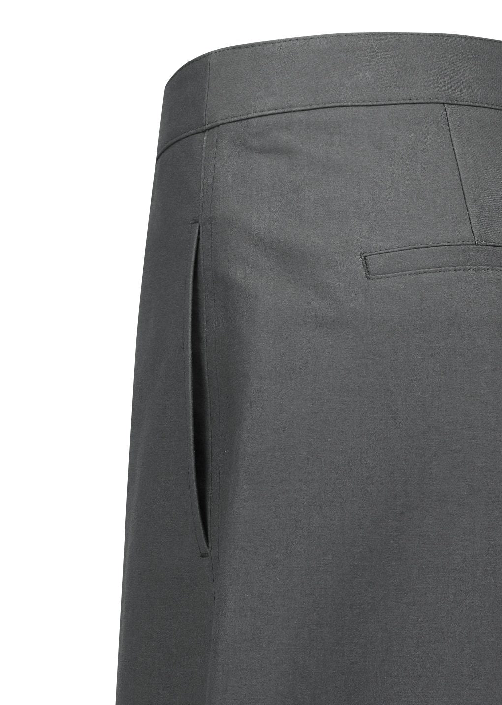 curved long pants, charcoal