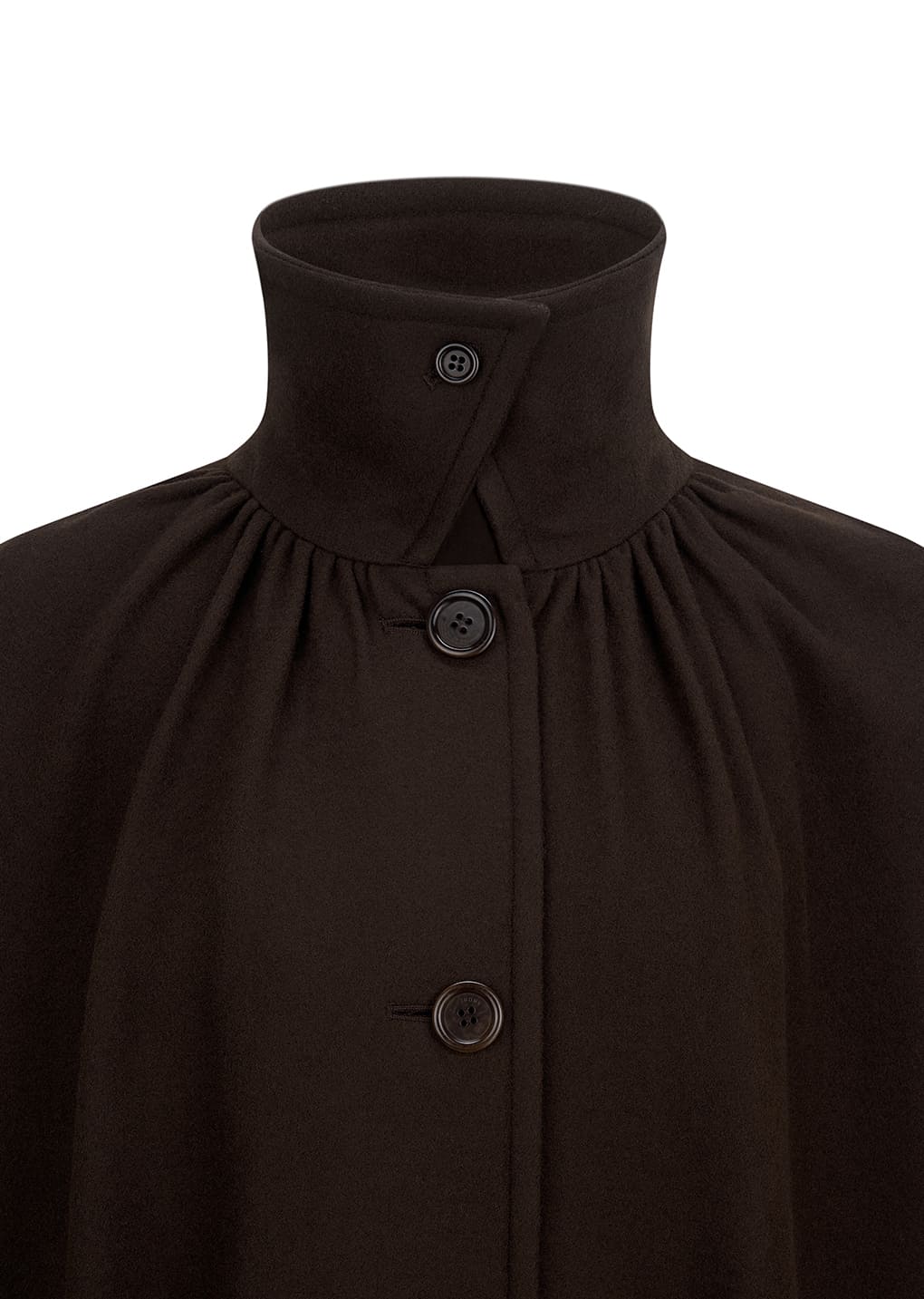 shirring coat, brown