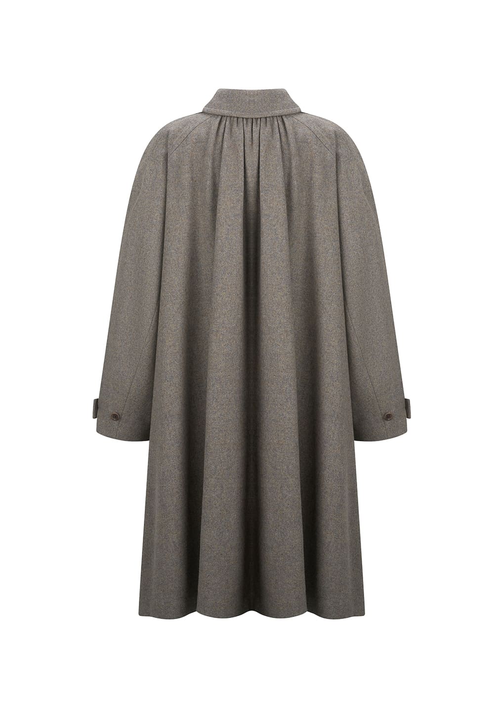 shirring coat, grey blue