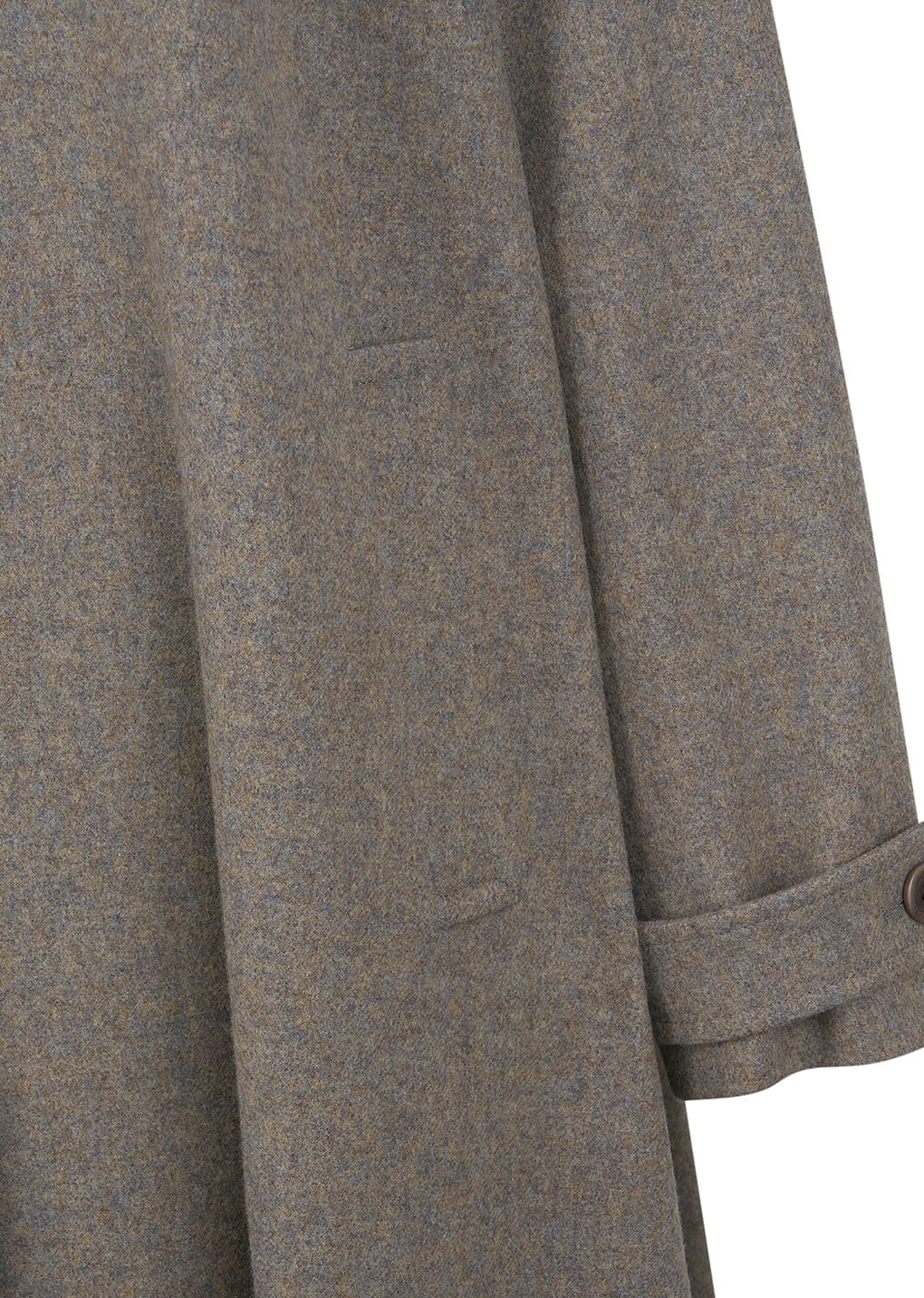 shirring coat, grey blue