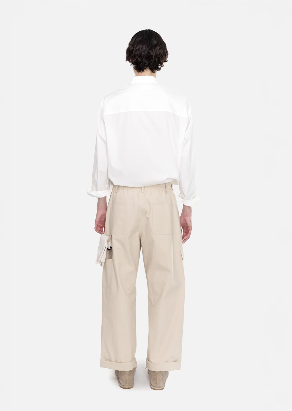 basic pocket shirt, ivory