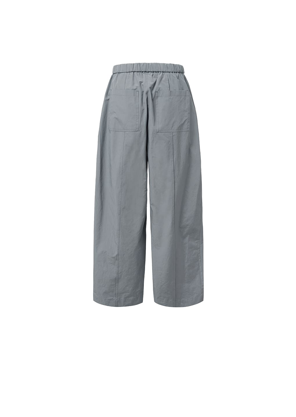 belted tuck banding pants, grey