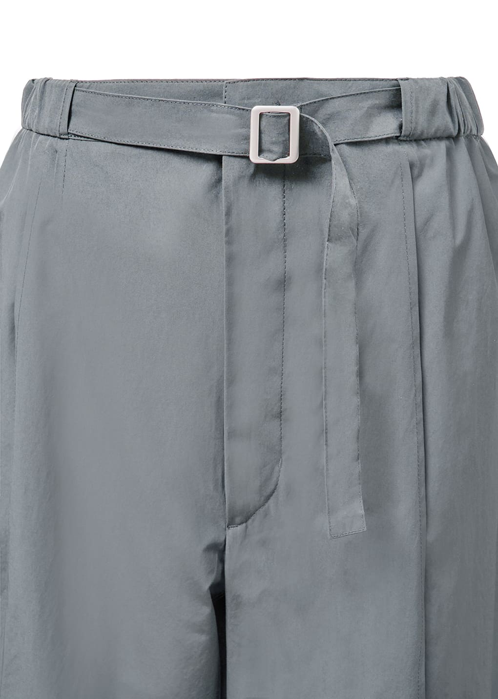 belted tuck banding pants, grey