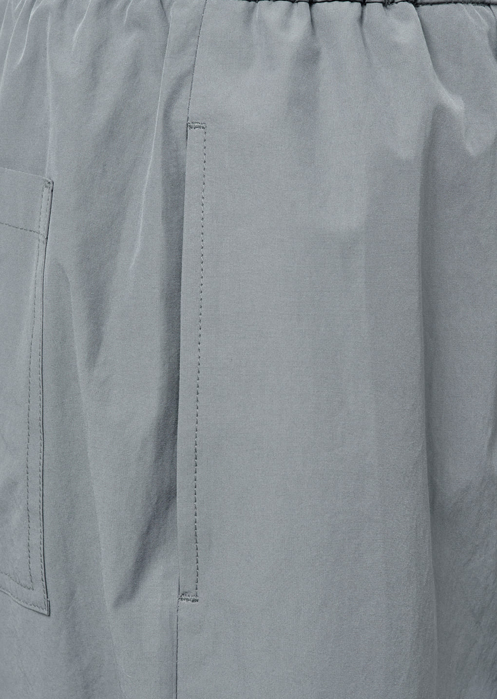 belted tuck banding pants, grey