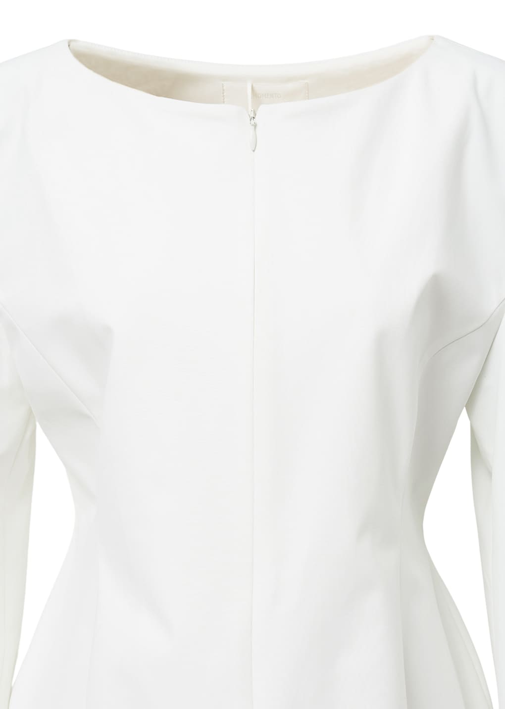 boat neck two way jacket, white