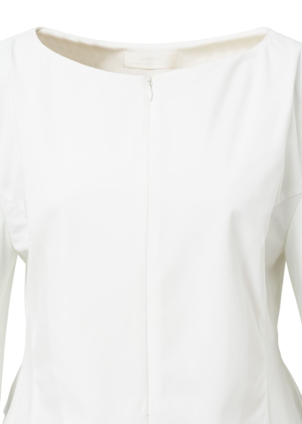 boat neck two way top, white
