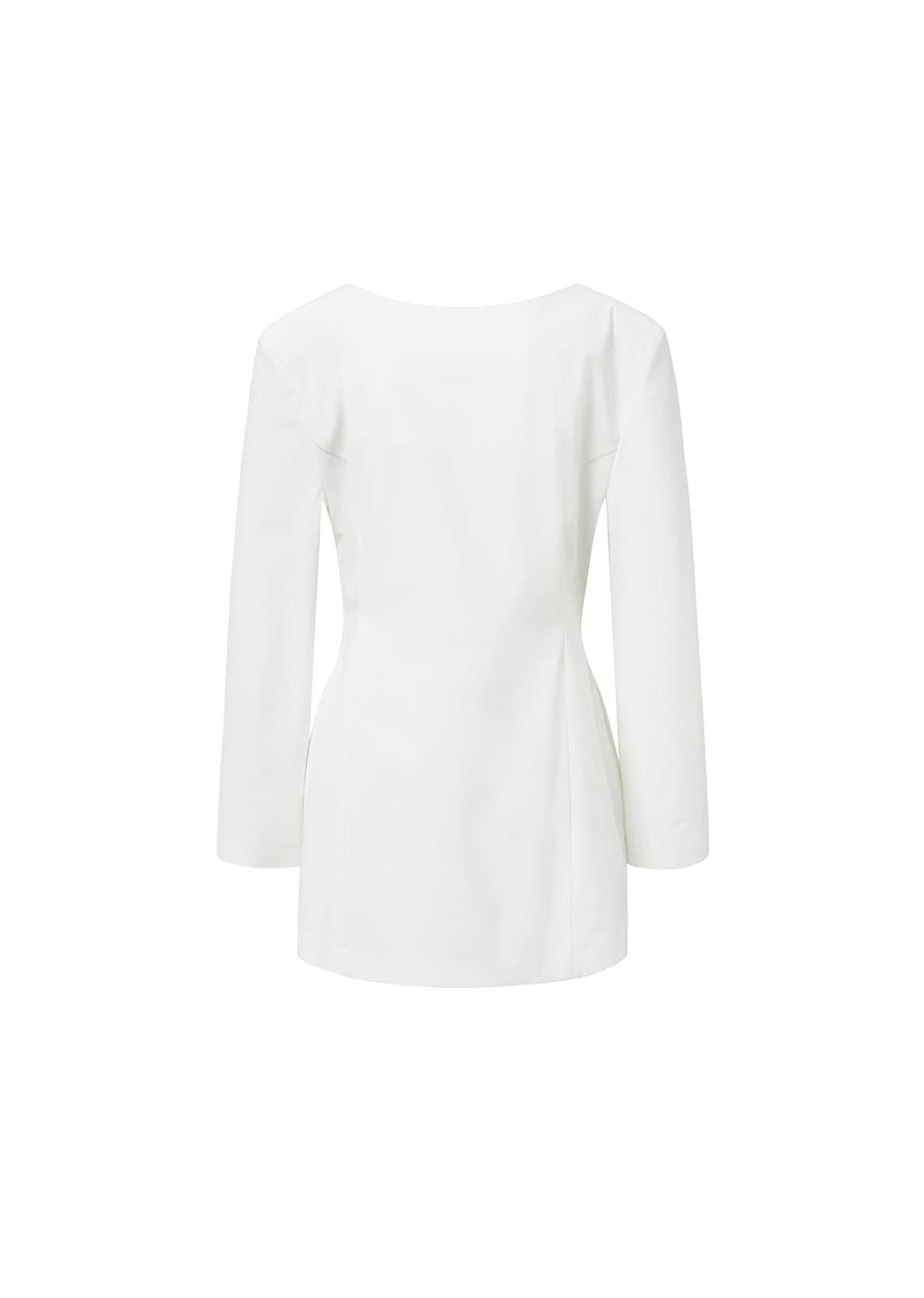 boat neck two way jacket, white hover