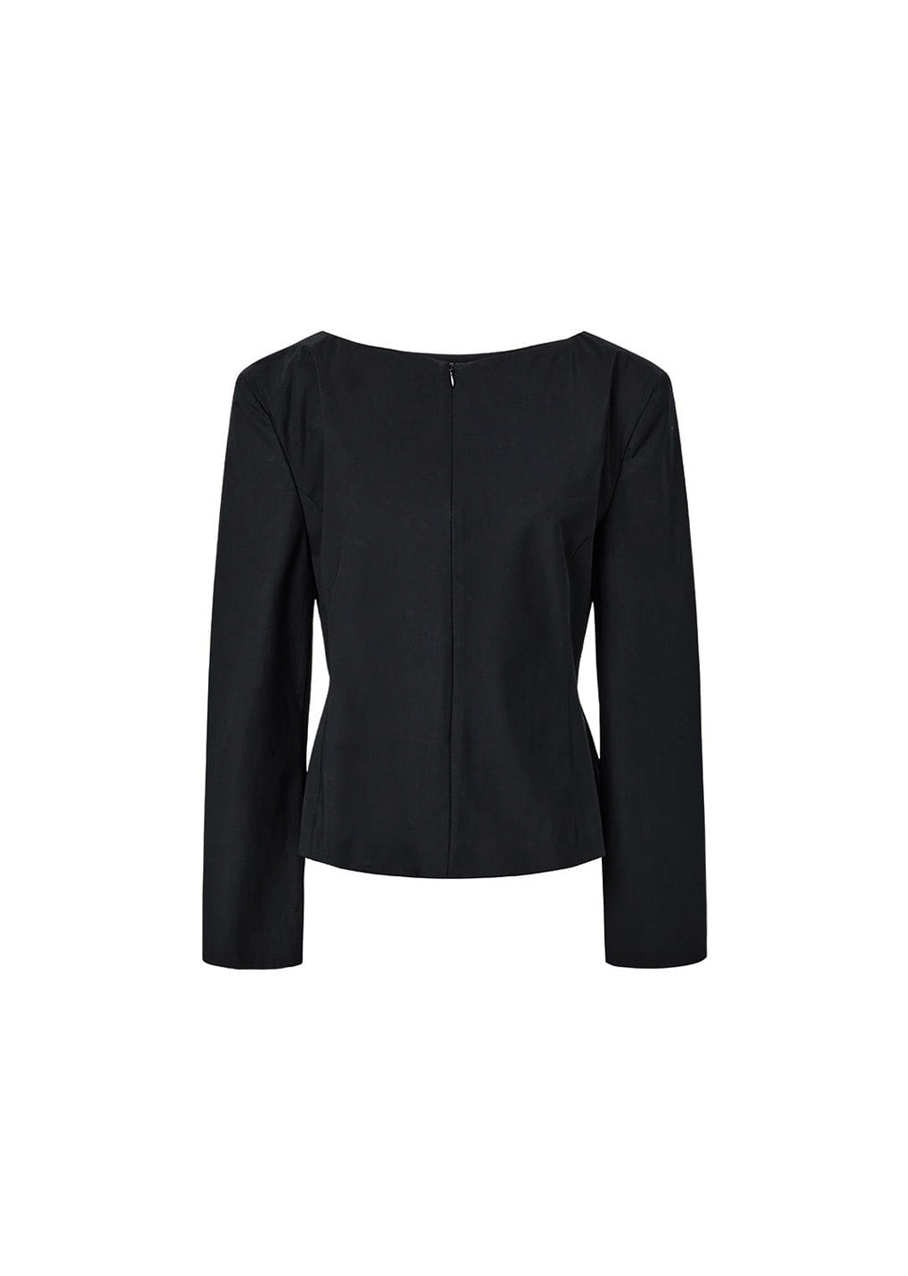boat neck two way top, black