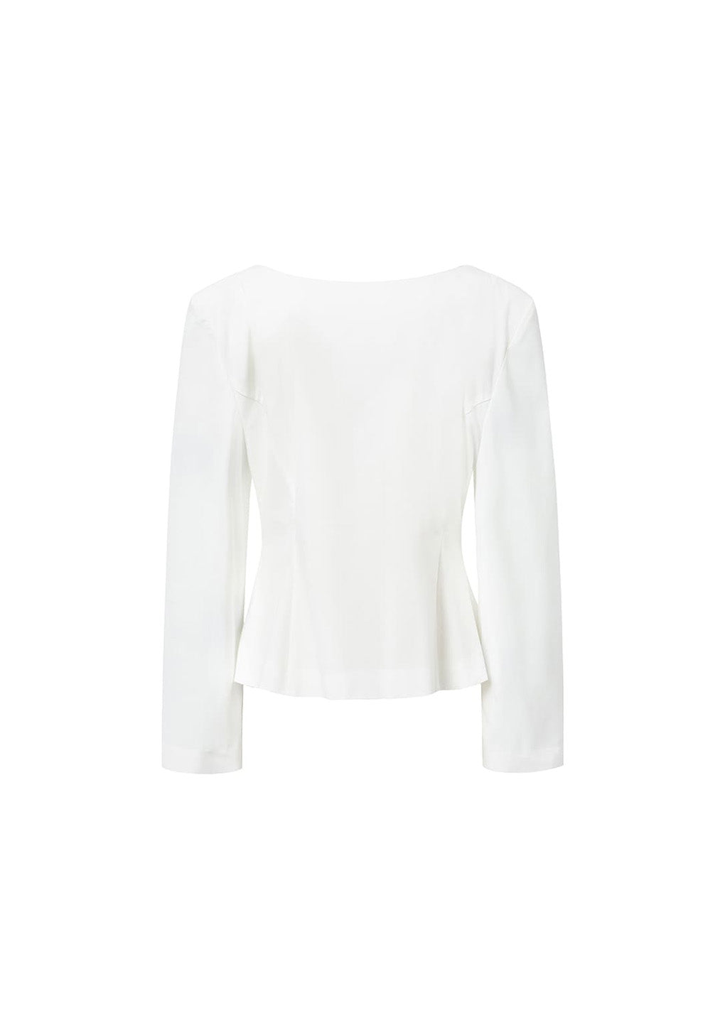 boat neck two way top, white