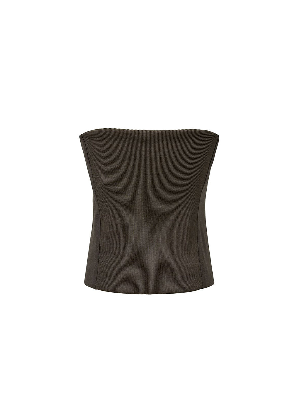 button up bustier, dark brown
