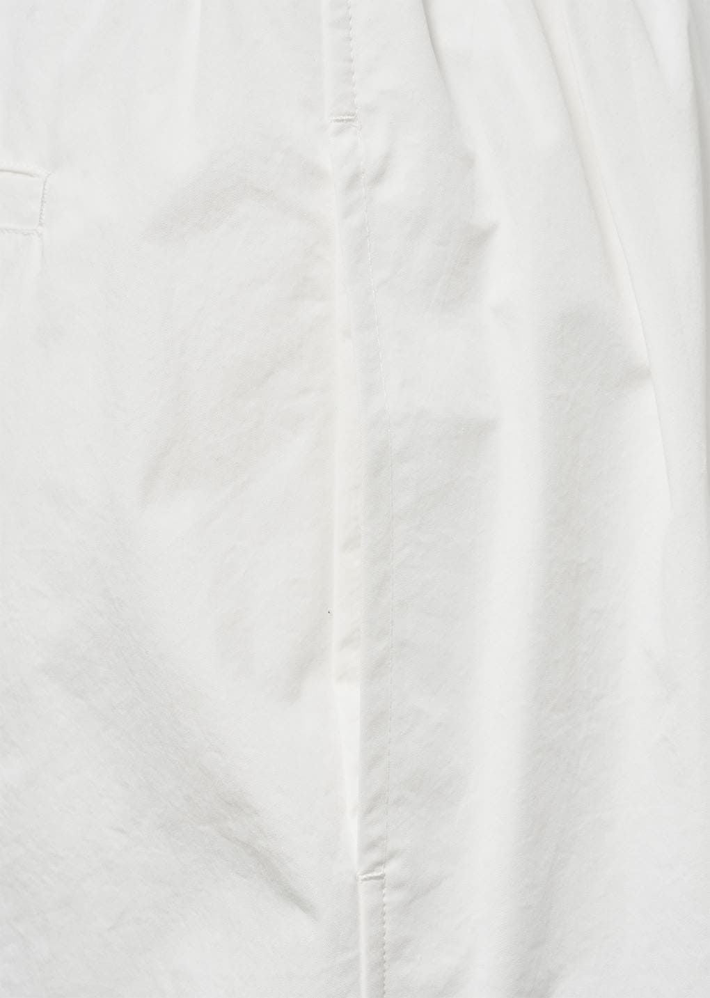 cotton nylon banding shorts, white