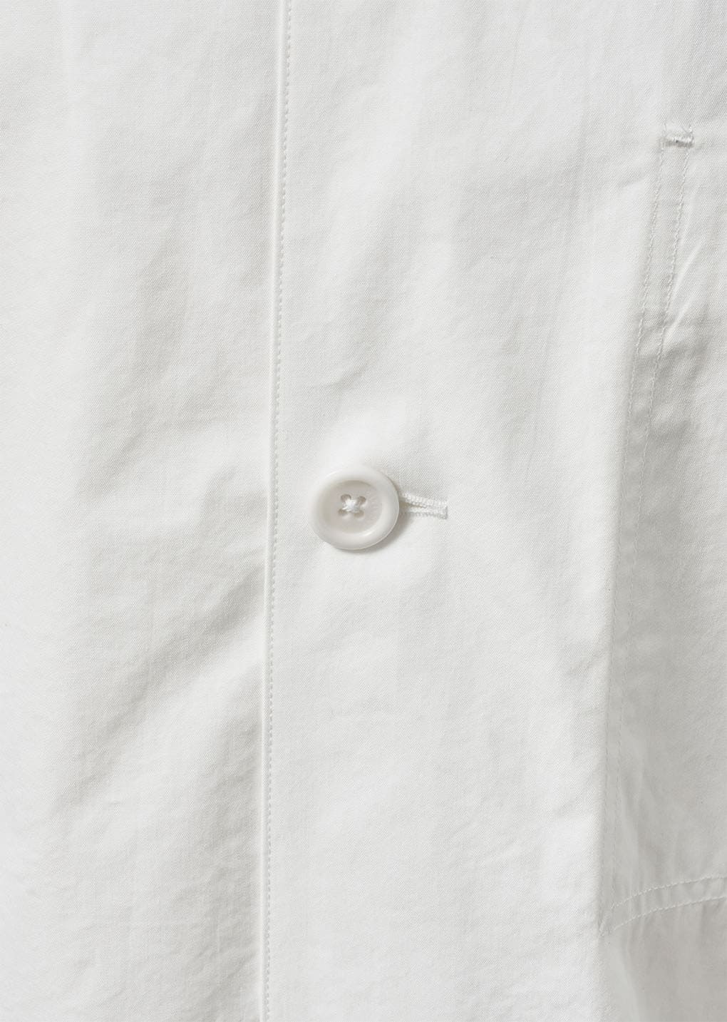 cotton nylon pocket shirts, white