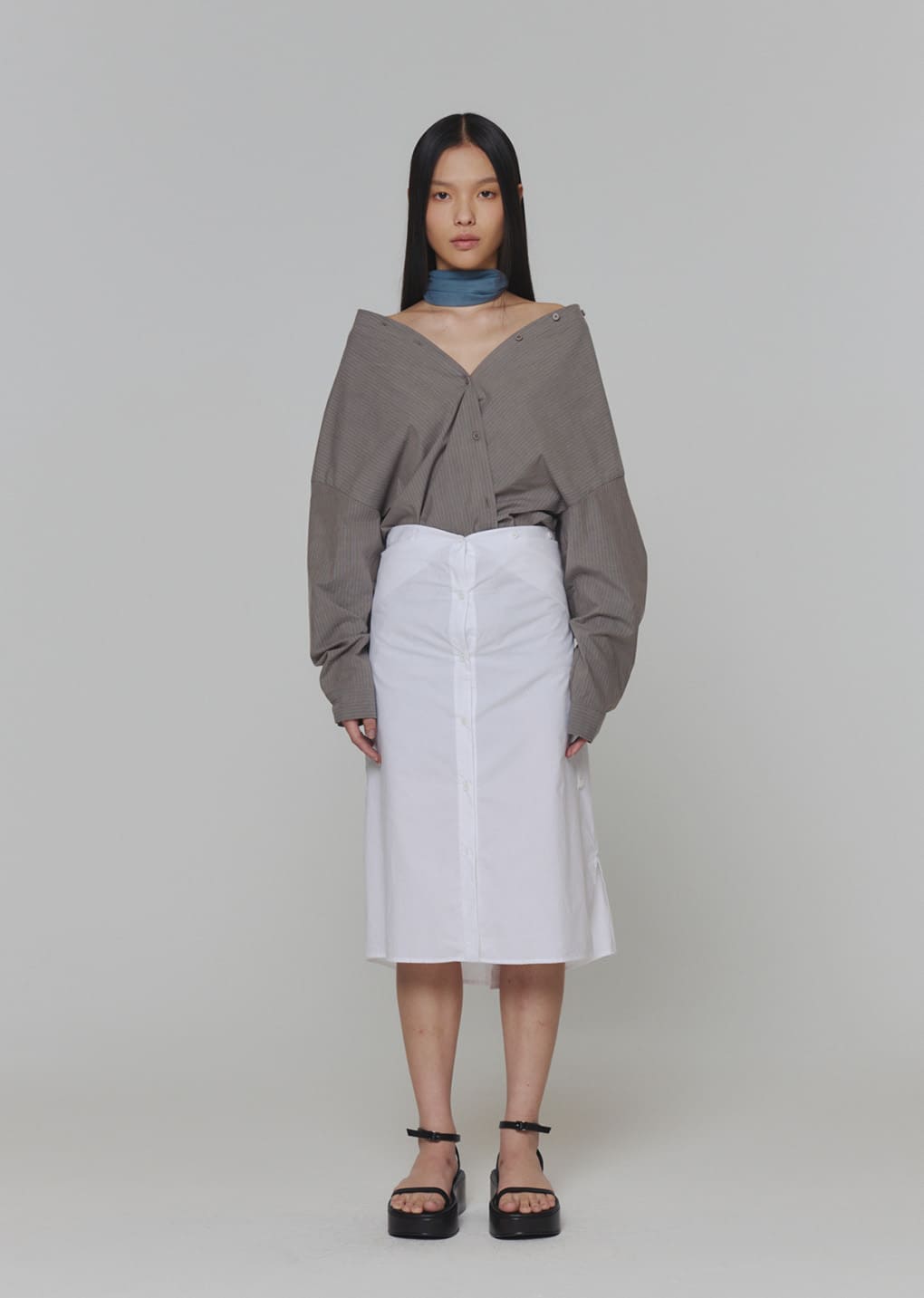 cotton shirts dress, white hover