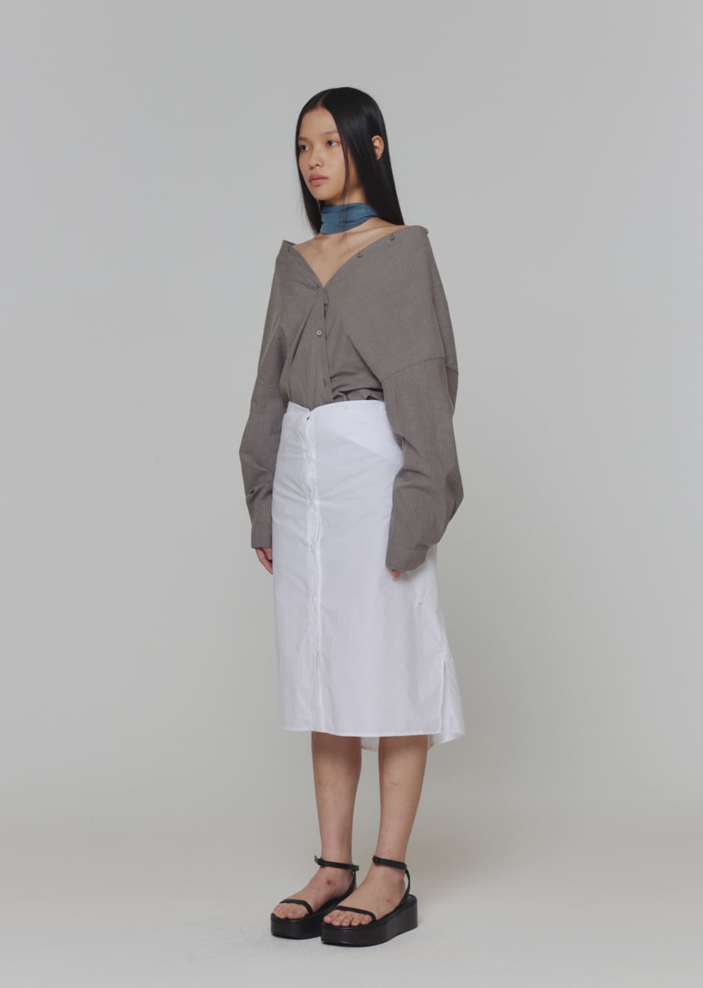 cotton shirts dress, white