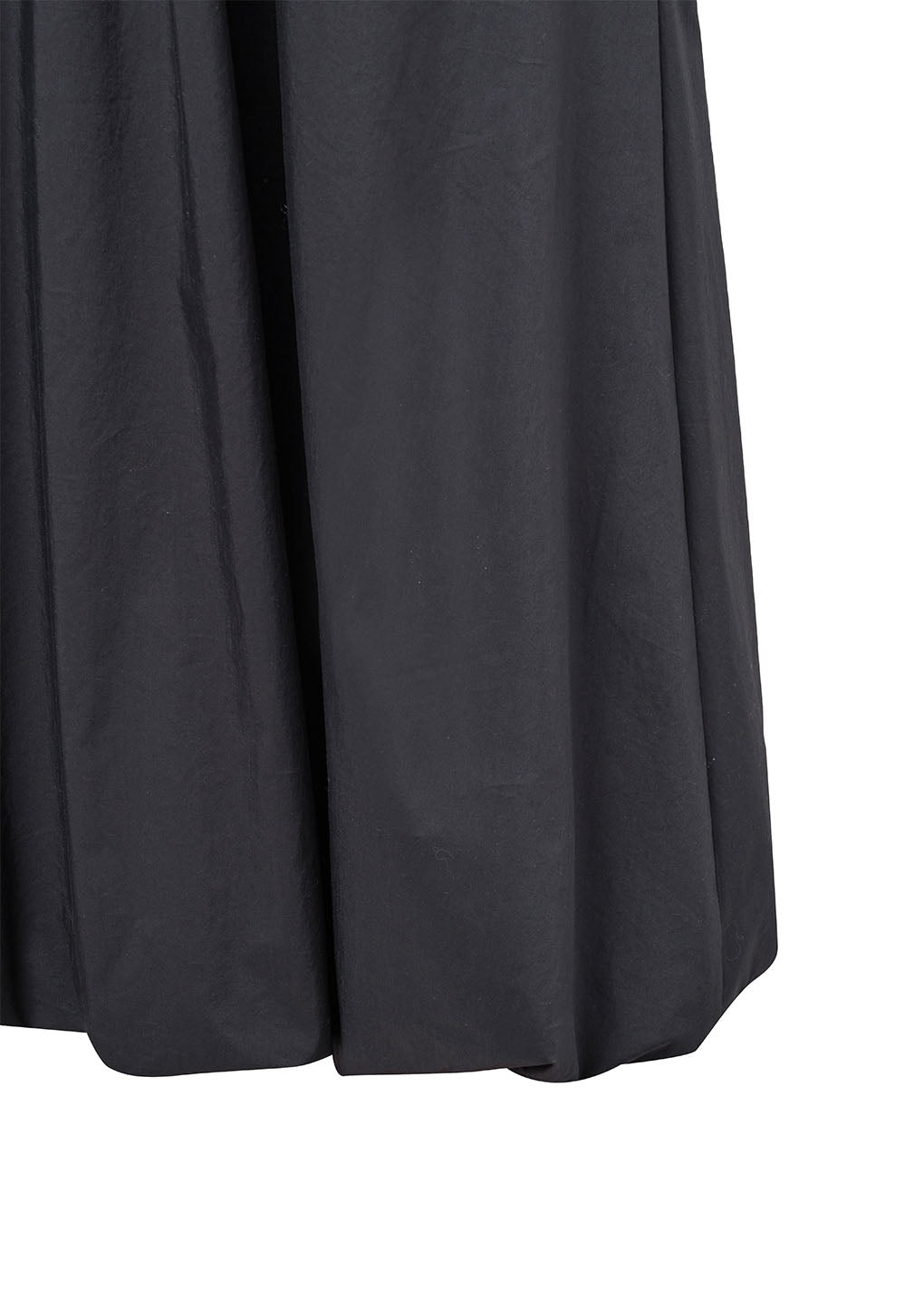 cotton volume shirring dress, charcoal