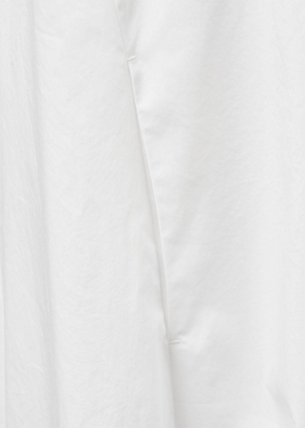 cotton volume shirring dress, white