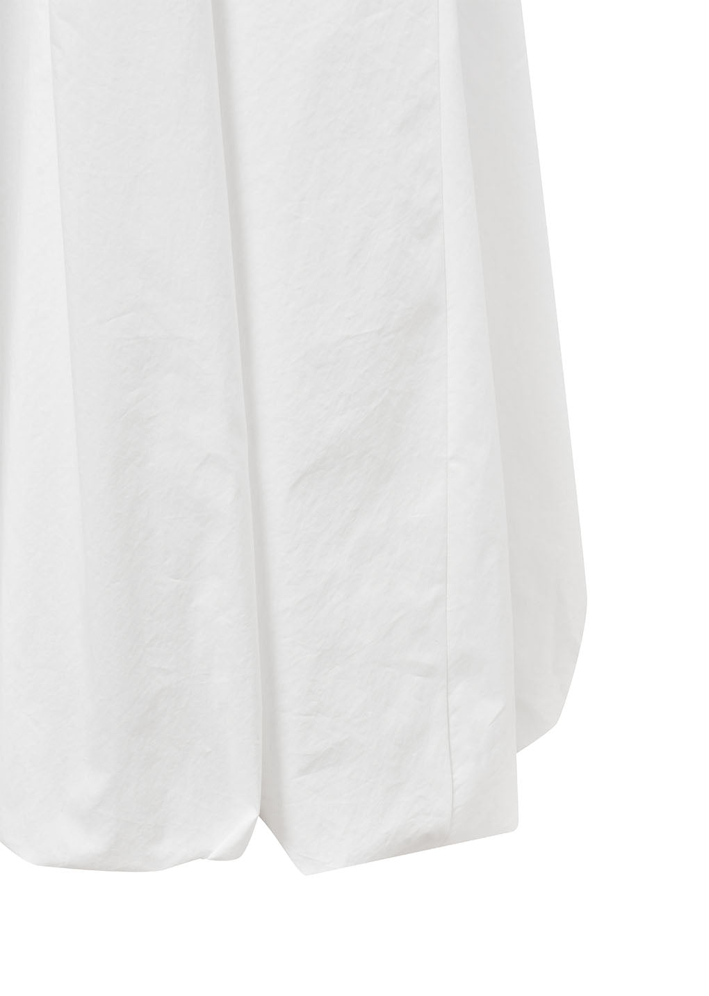 cotton volume shirring dress, white